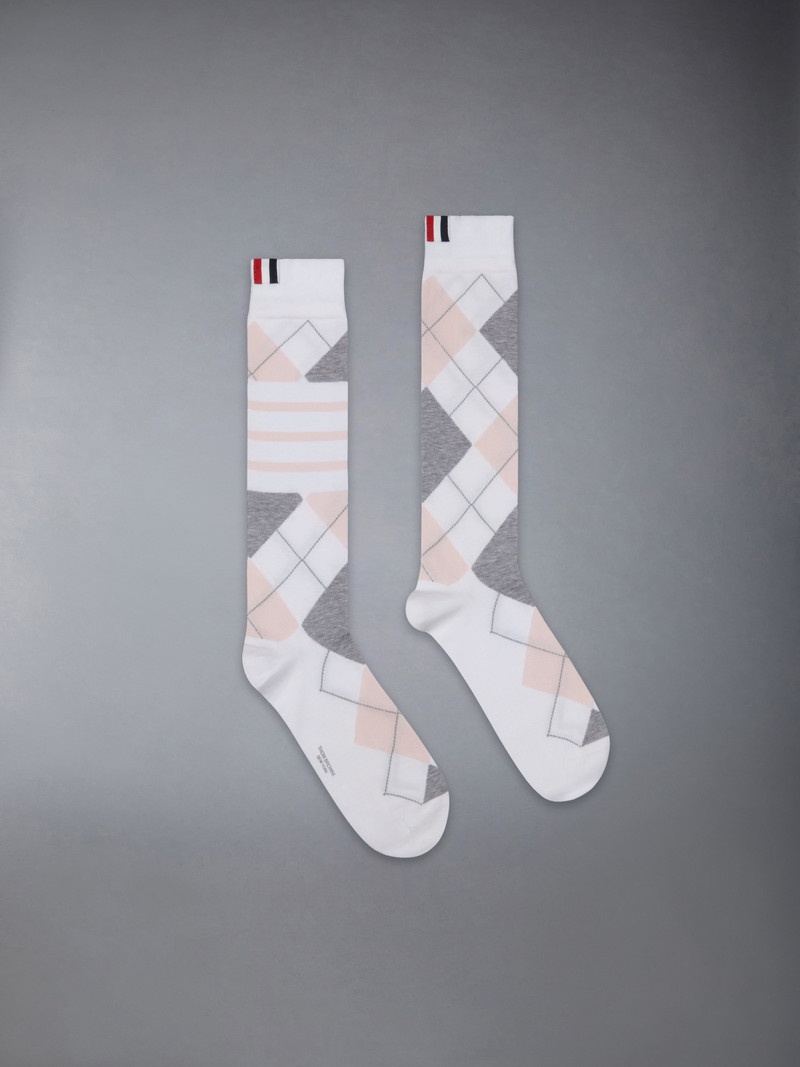 ARGYLE 4-BAR MID CALF SOCKS 1
