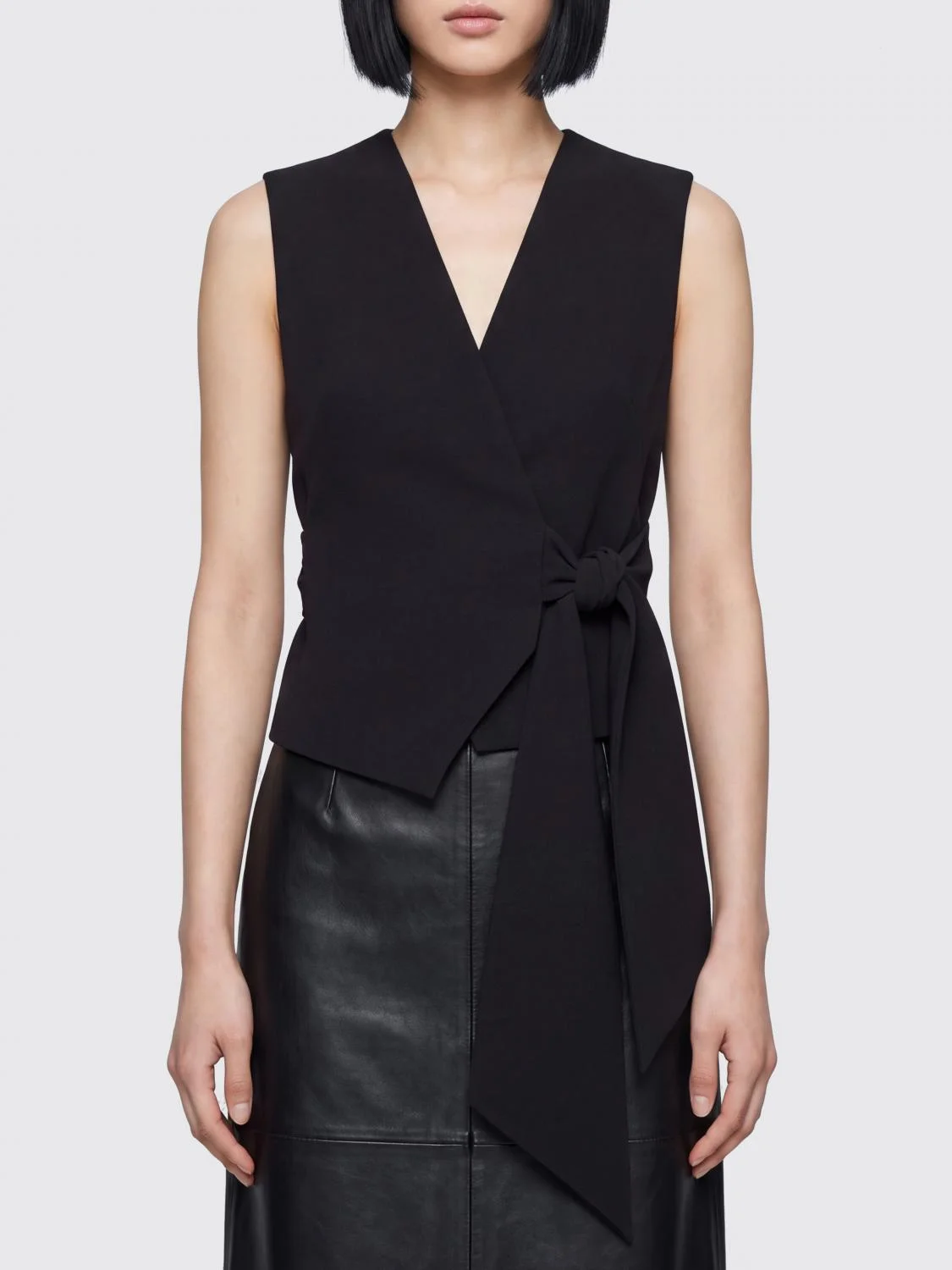 Max Mara Women Asymmetric Wrap-Style Tailored Vest Max Mara With Tie Fastening - 1