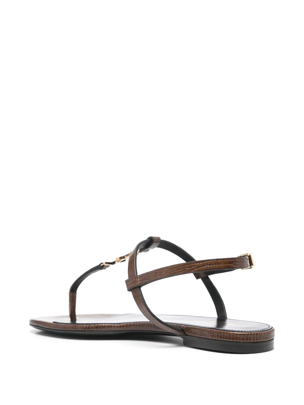 Cassandre-plaque leather sandals - 3