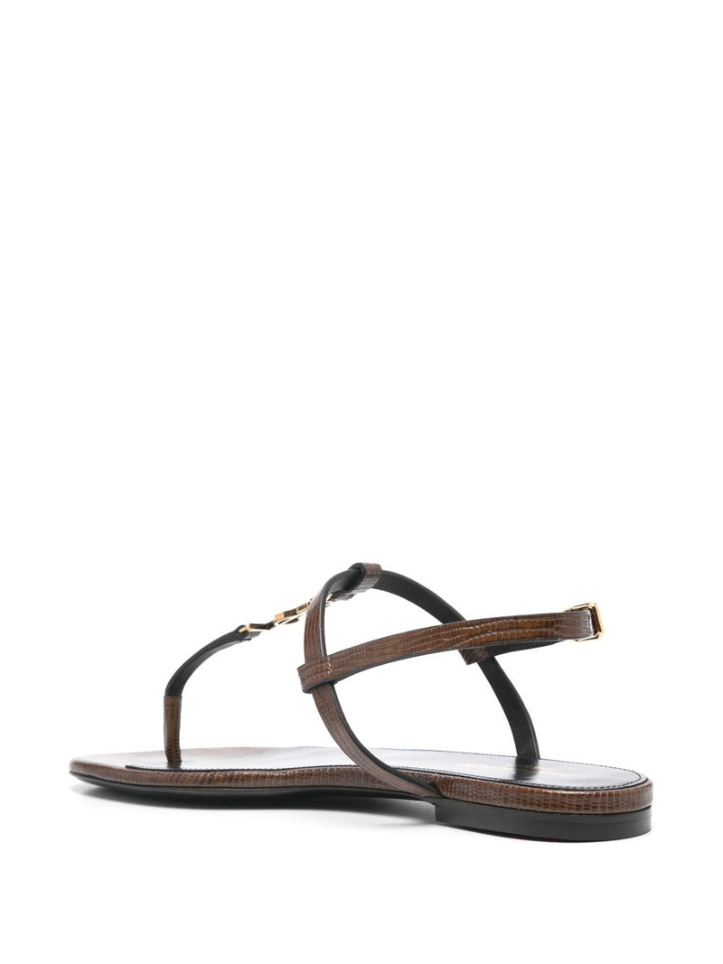 Cassandre-plaque leather sandals 3