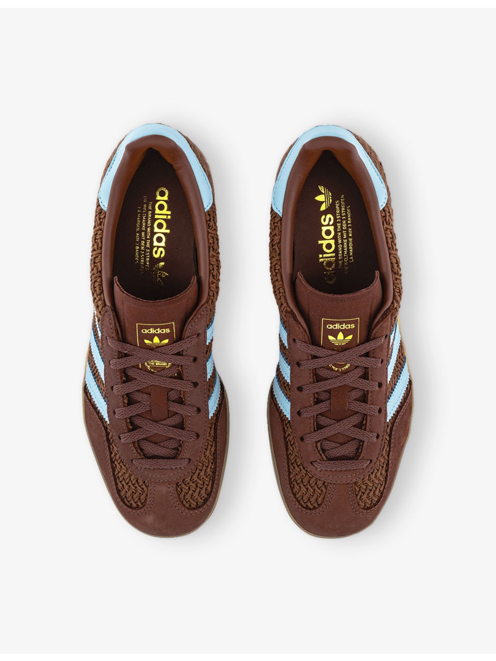 Gazelle Indoor Textured Woven and Leather Low-Top Trainers - 2