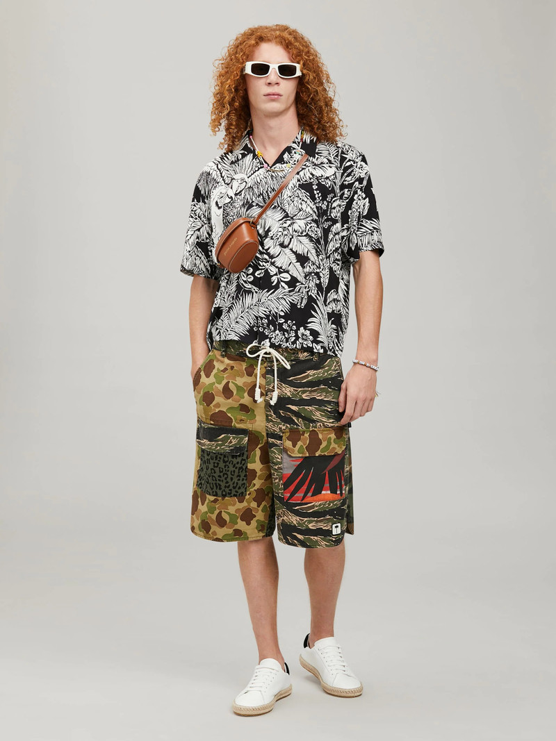 Palm Angels JUNGLE PARROTS BOWLING SHIRT outlook