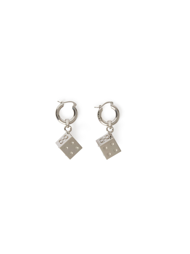 Silver Dice Pendant Earrings 1