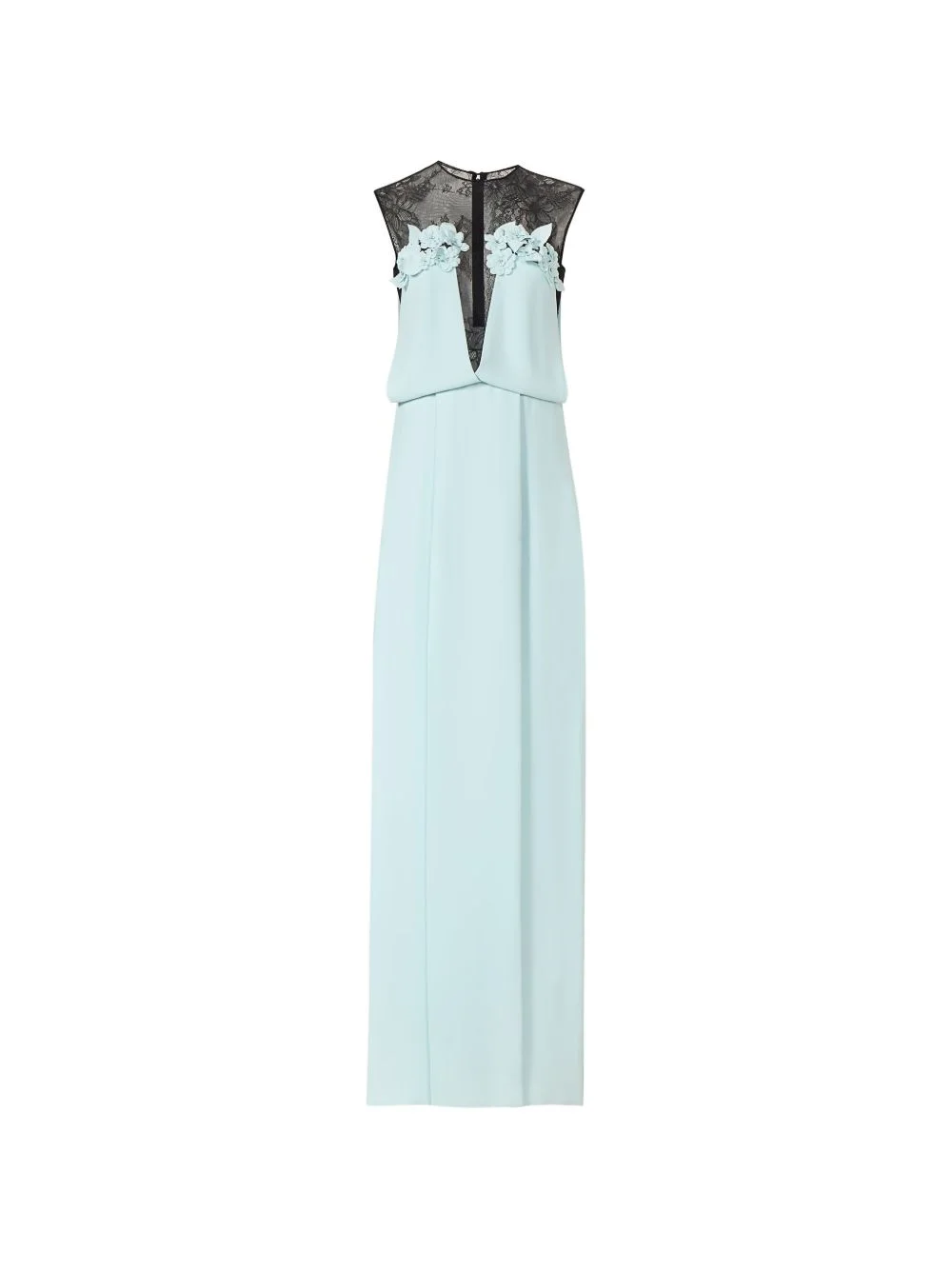 Liora chantilly-lace floral-appliqué maxi dress - 1