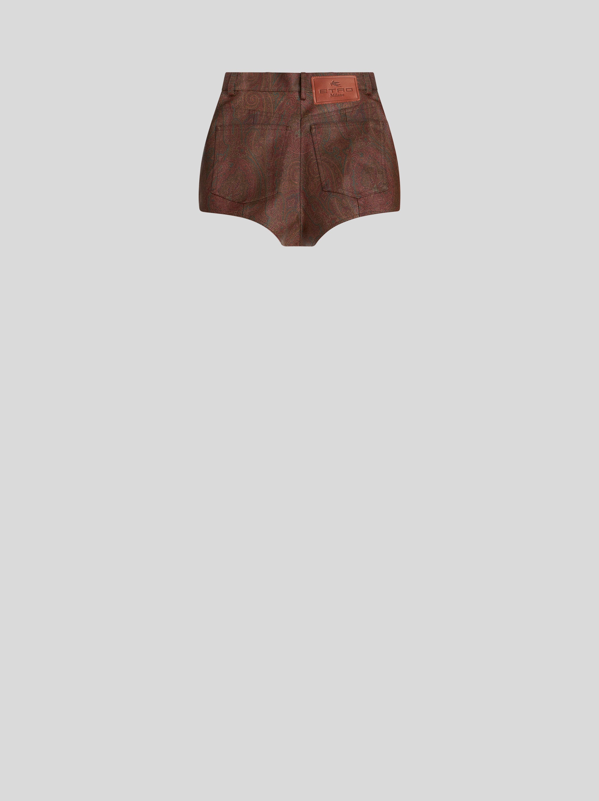 PAISLEY JACQUARD FABRIC SHORTS - 5