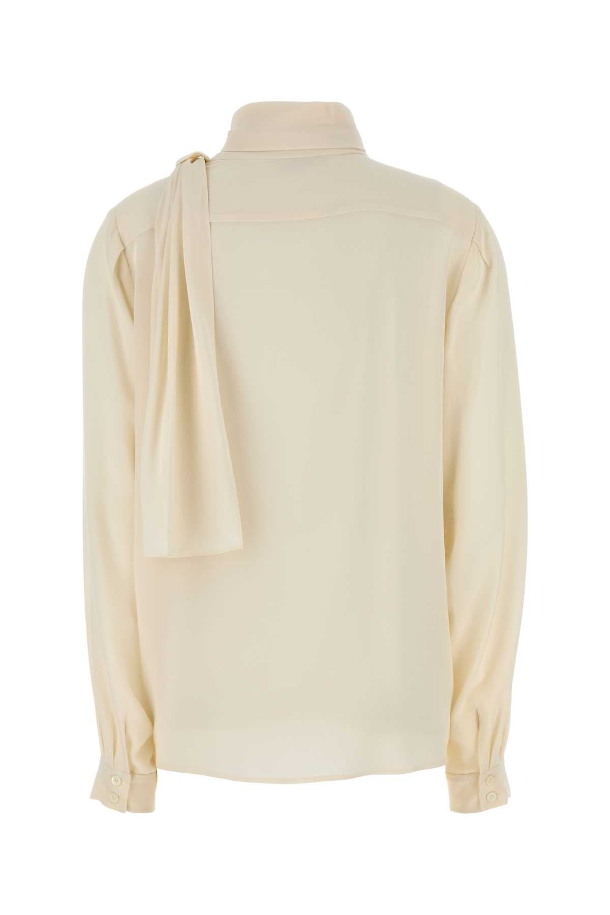 Prada Women Ivory Silk Shirt - 2