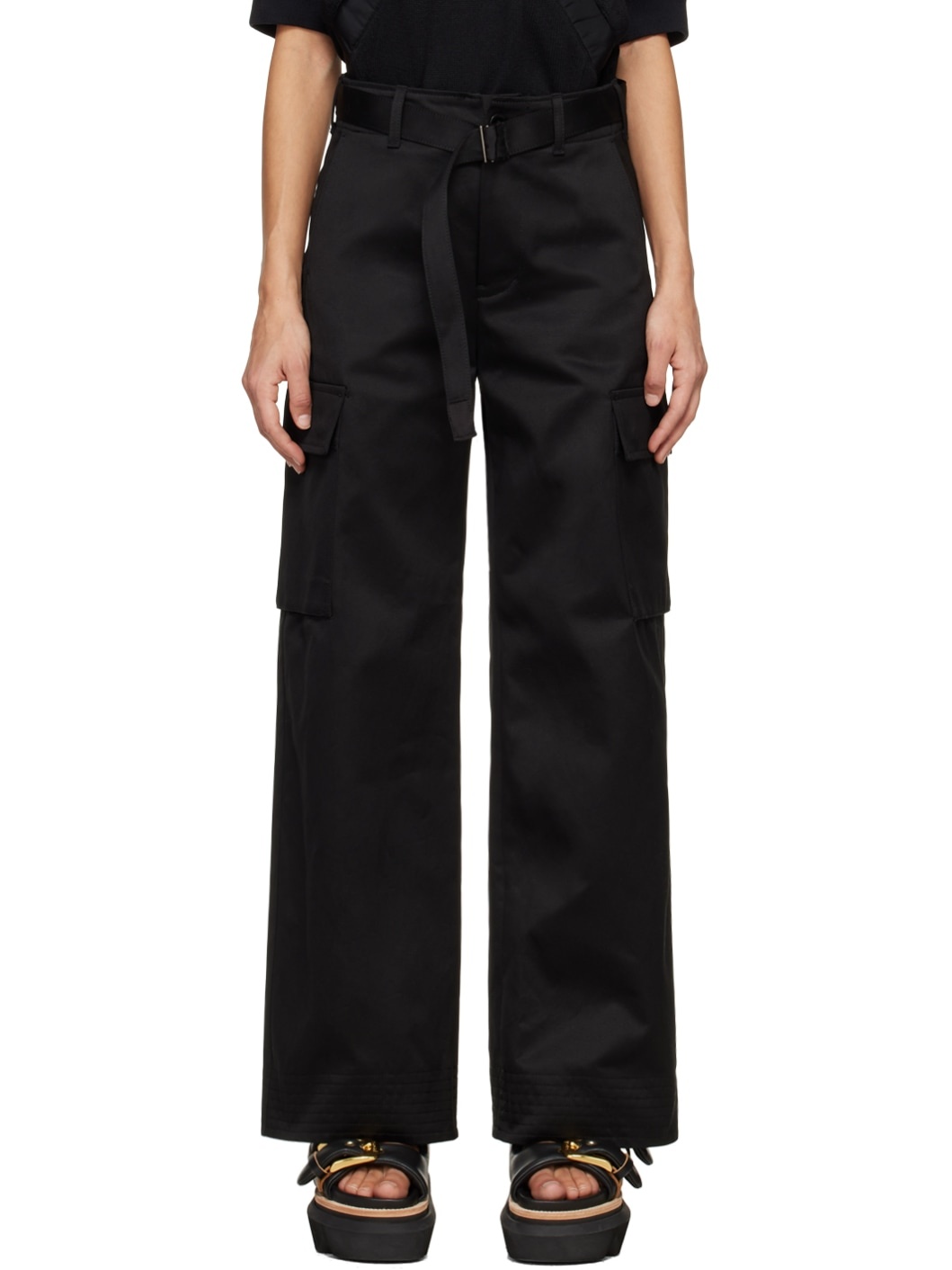 Black Belted Trousers - 1