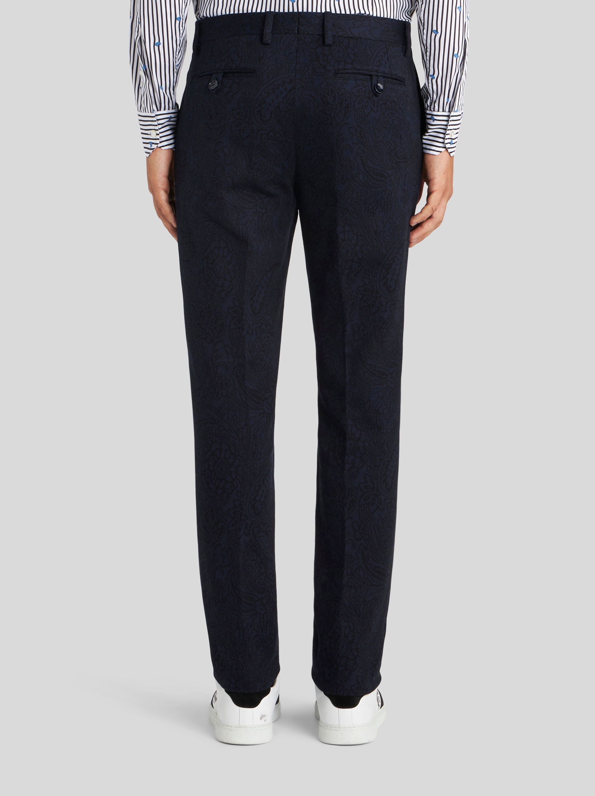 JACQUARD JERSEY TAILORED TROUSERS - 4