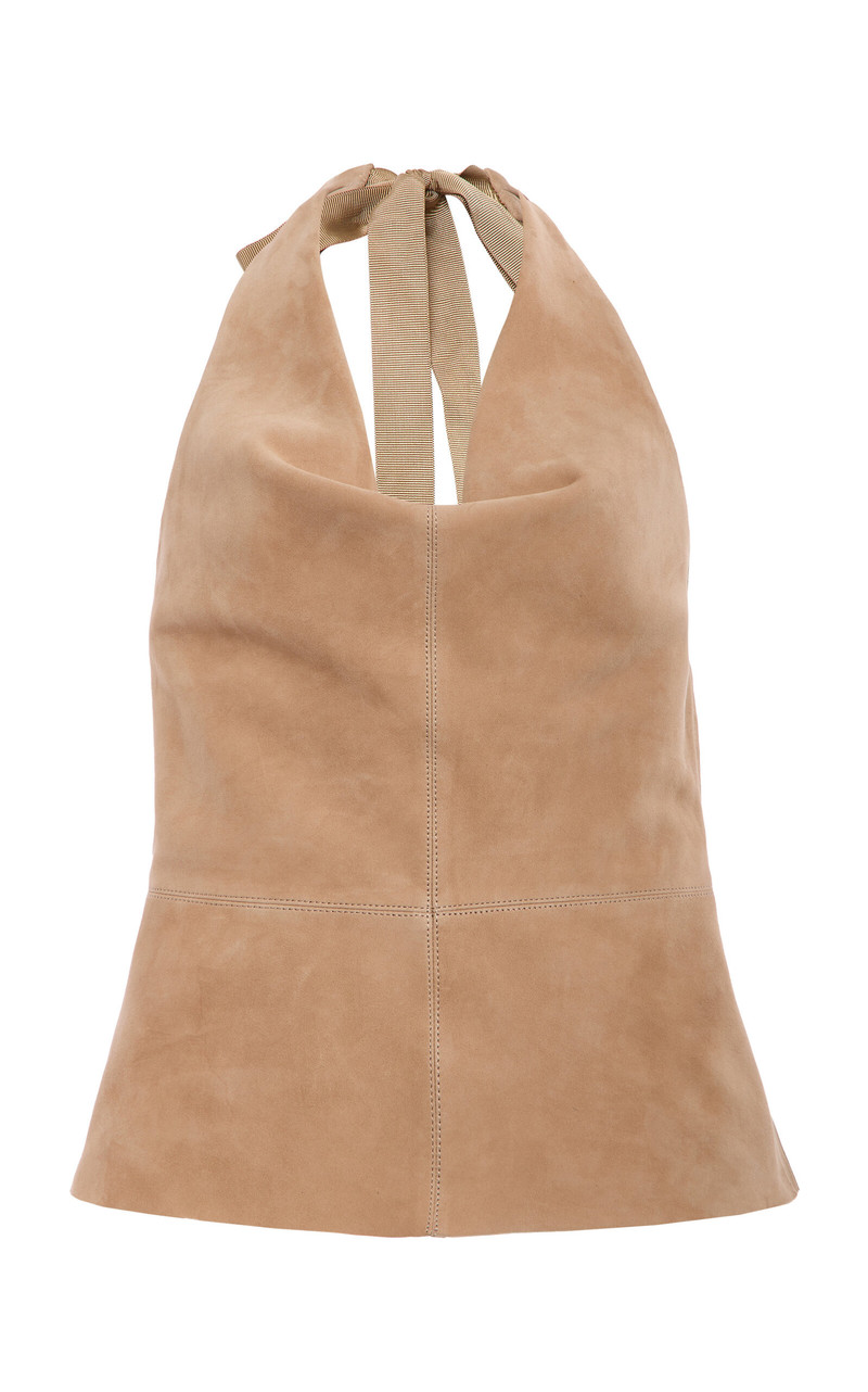 Griffin Suede Halter Top brown 1