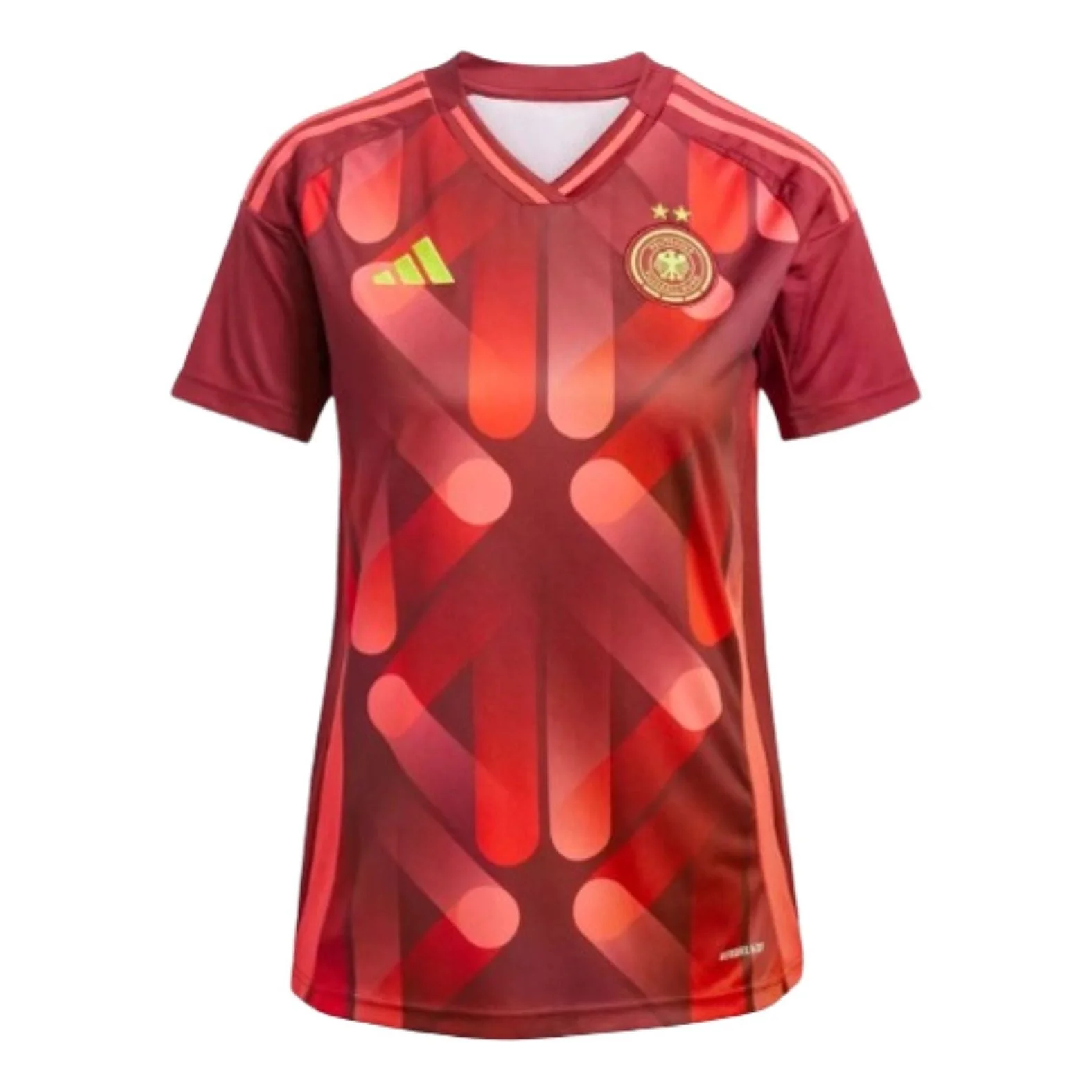 (WMNS) adidas Germany 25 Away Jersey 'Burgundy' JF2607 - 1