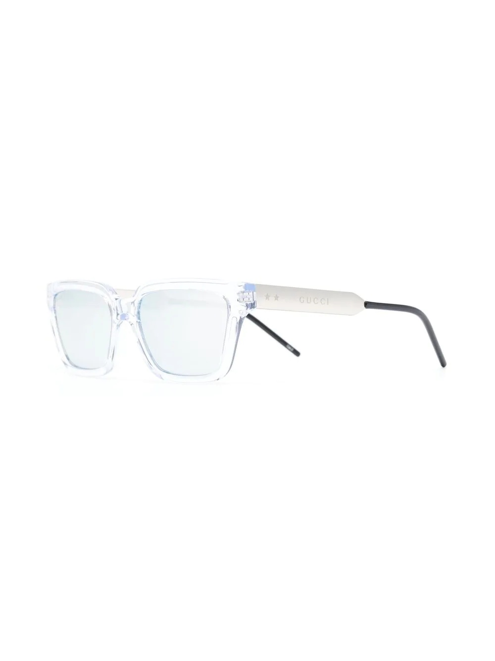 transparent rectangle-frame sunglasses - 2