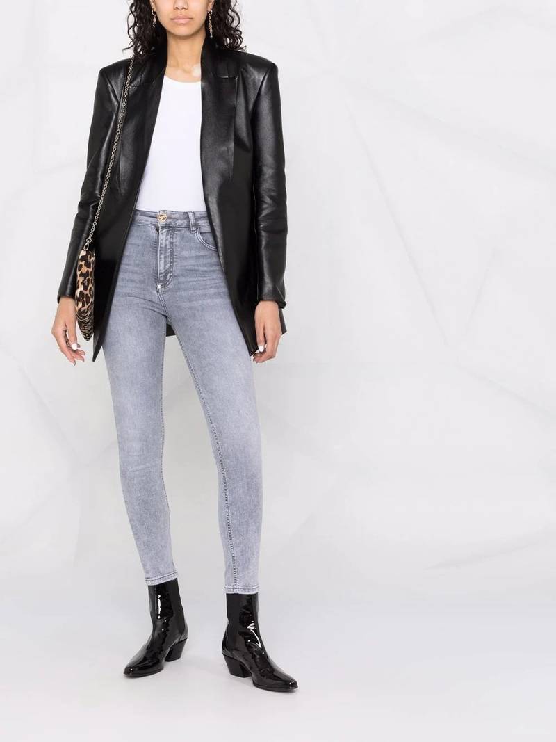 PHILIPP PLEIN skinny cropped faded jeans outlook