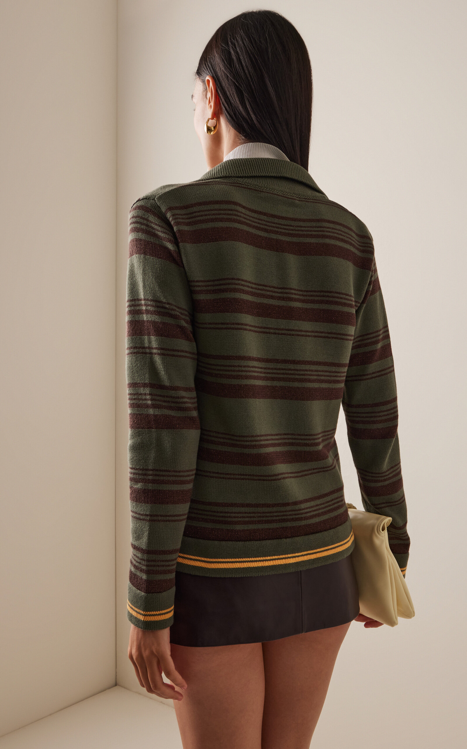 Nerian Knit Cotton Cardigan green - 4
