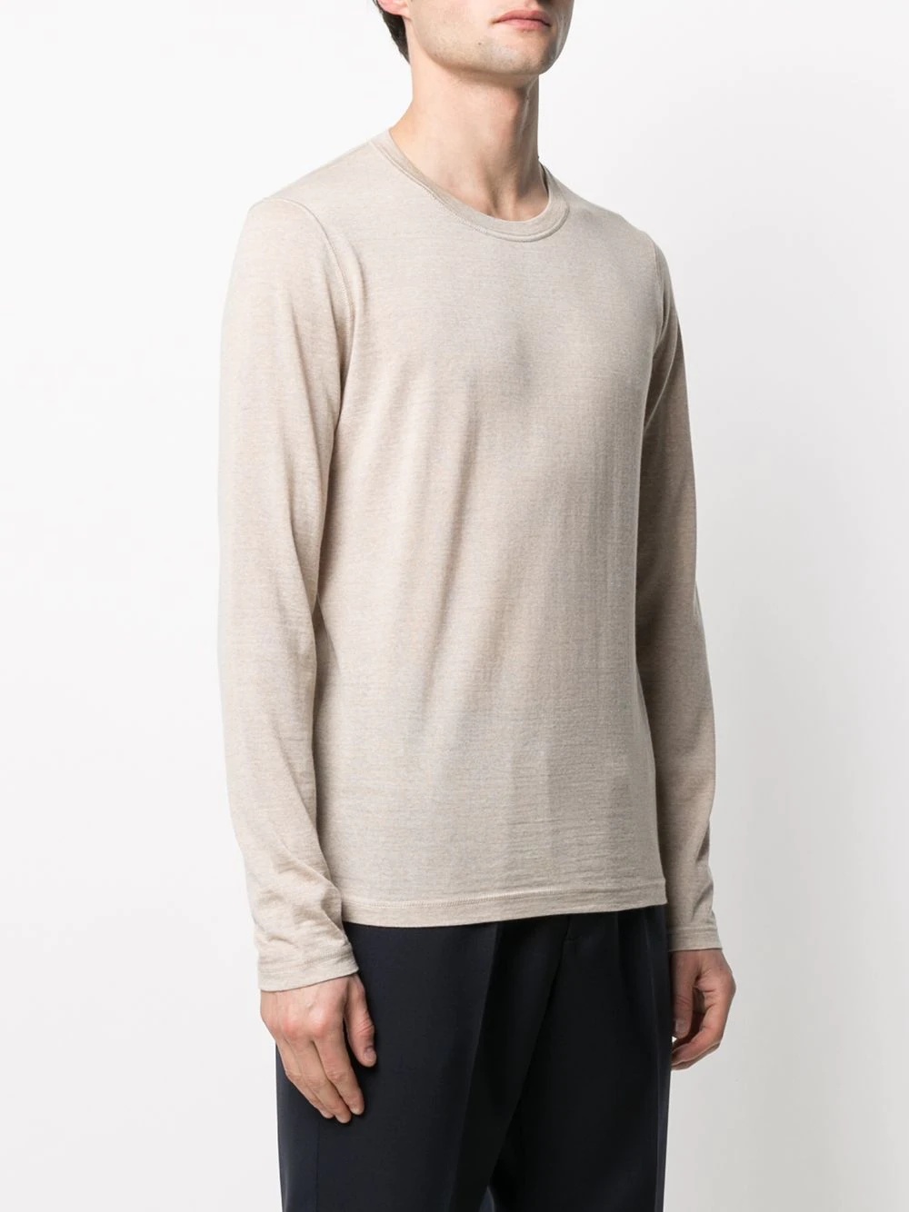 fine knit crew neck jumper - 3