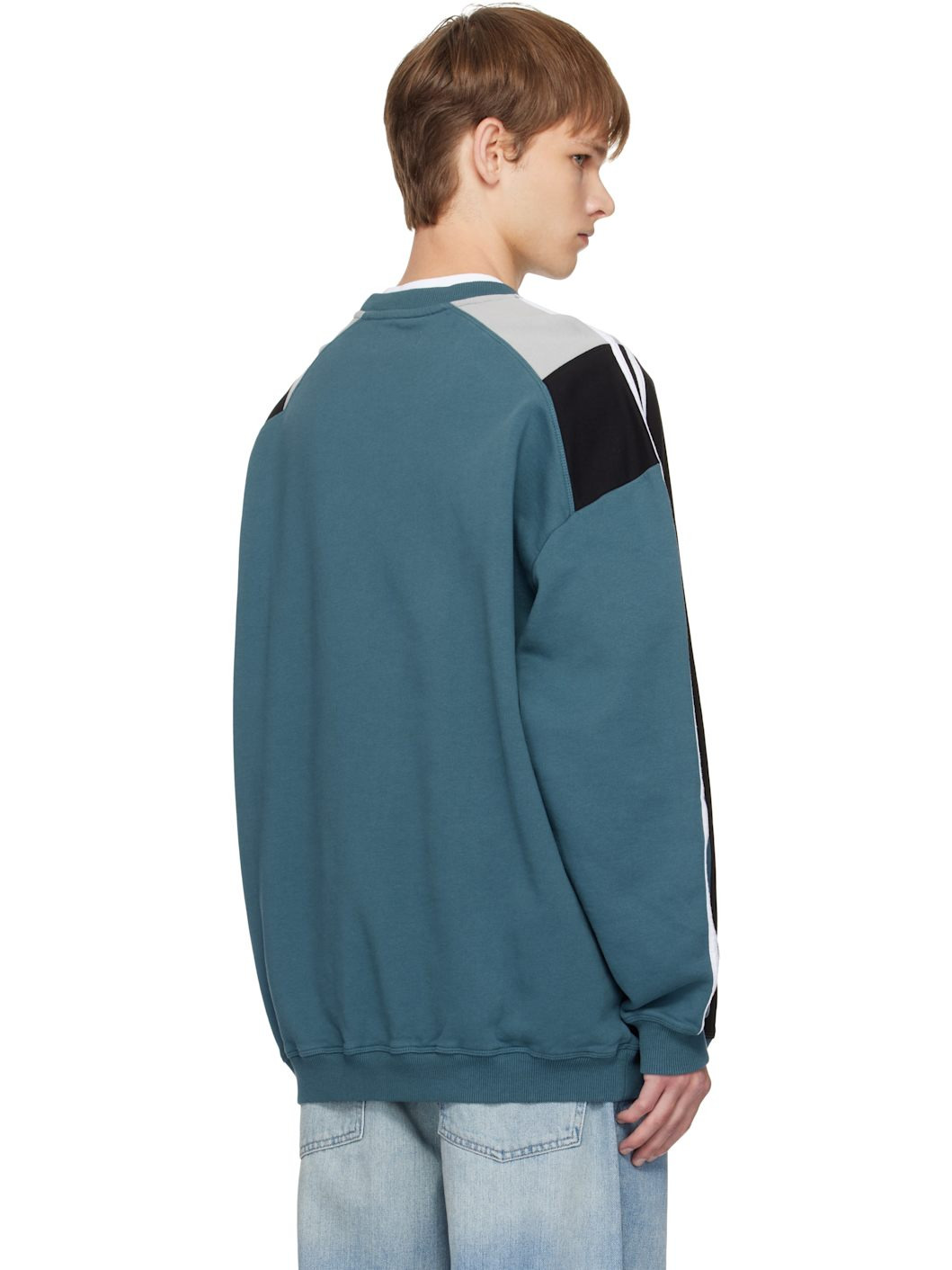 Blue Panelled Sweatshirt - 3