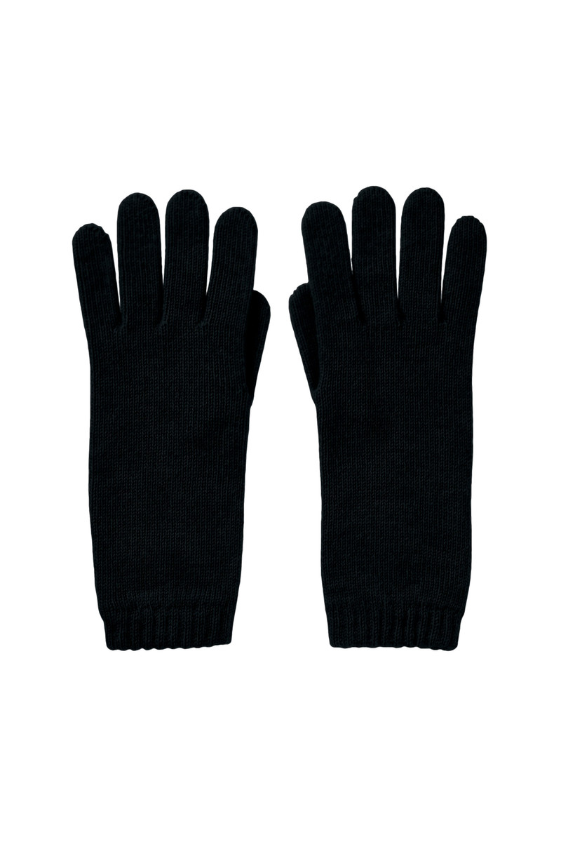 Women's Cashmere Black Gloves 1