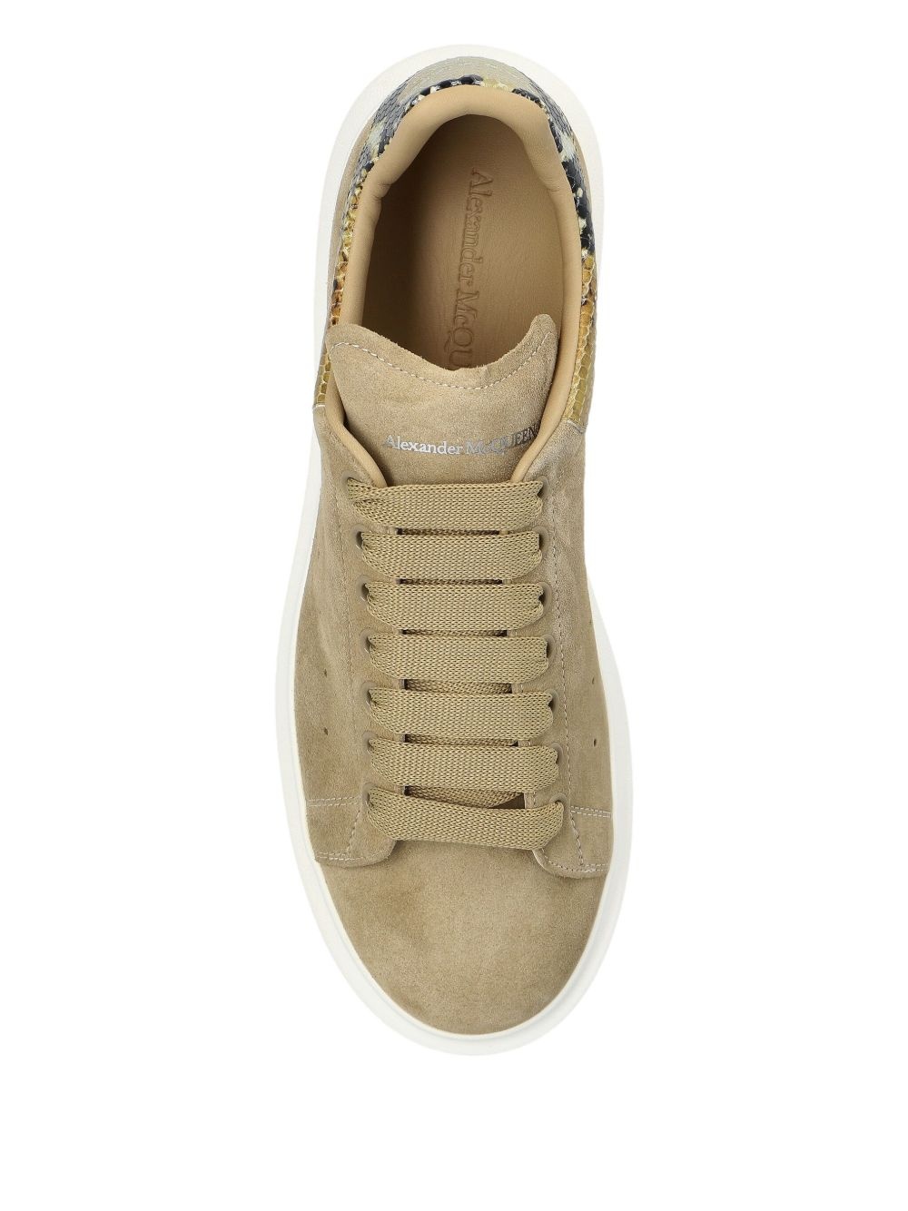 suede snake-detail trainers - 4