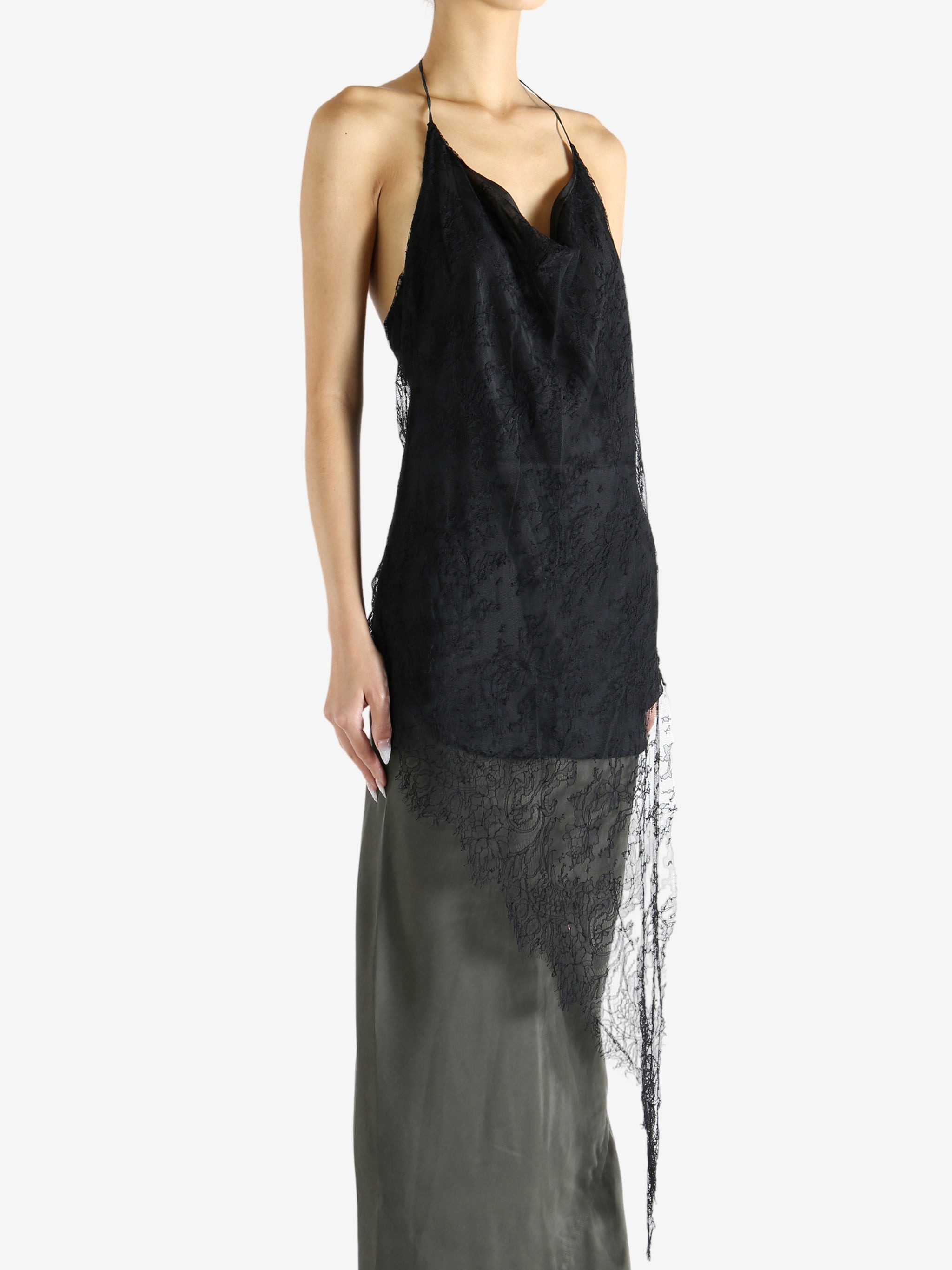 MARC LE BIHAN - Women Top Combi Drape Dentelle Panneau - 2