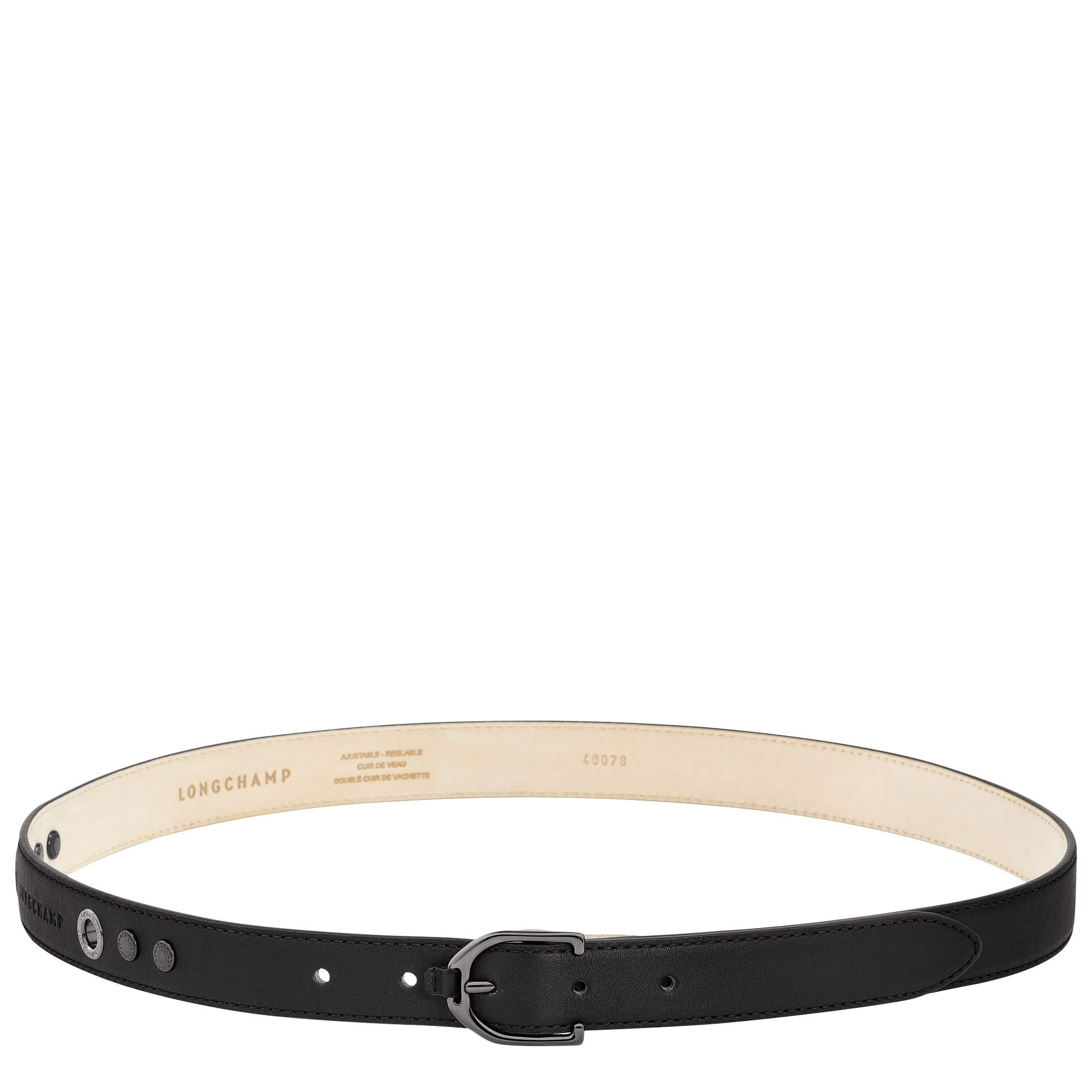 Longchamp 3D Ladies' belt Black - Leather - 1