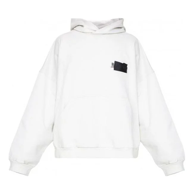 Balenciaga Gaffer Oversized Hoodie 'Ecru' 713677TNVG29592 - 1