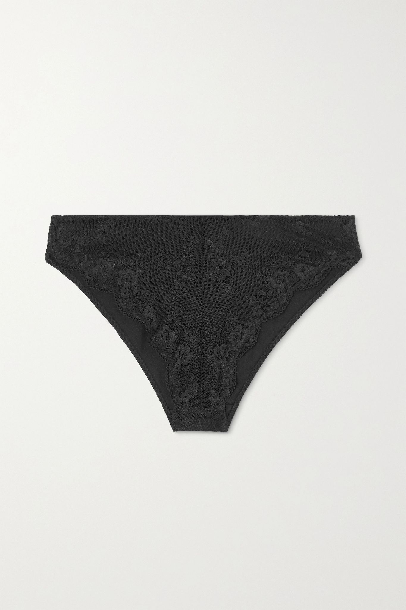 Lace and satin briefs  - 1