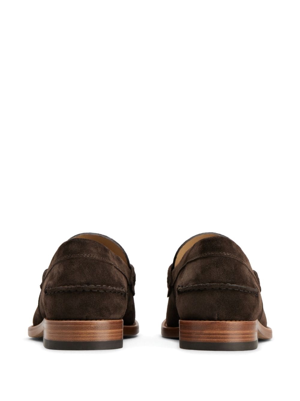 logo-debossed suede loafers - 3