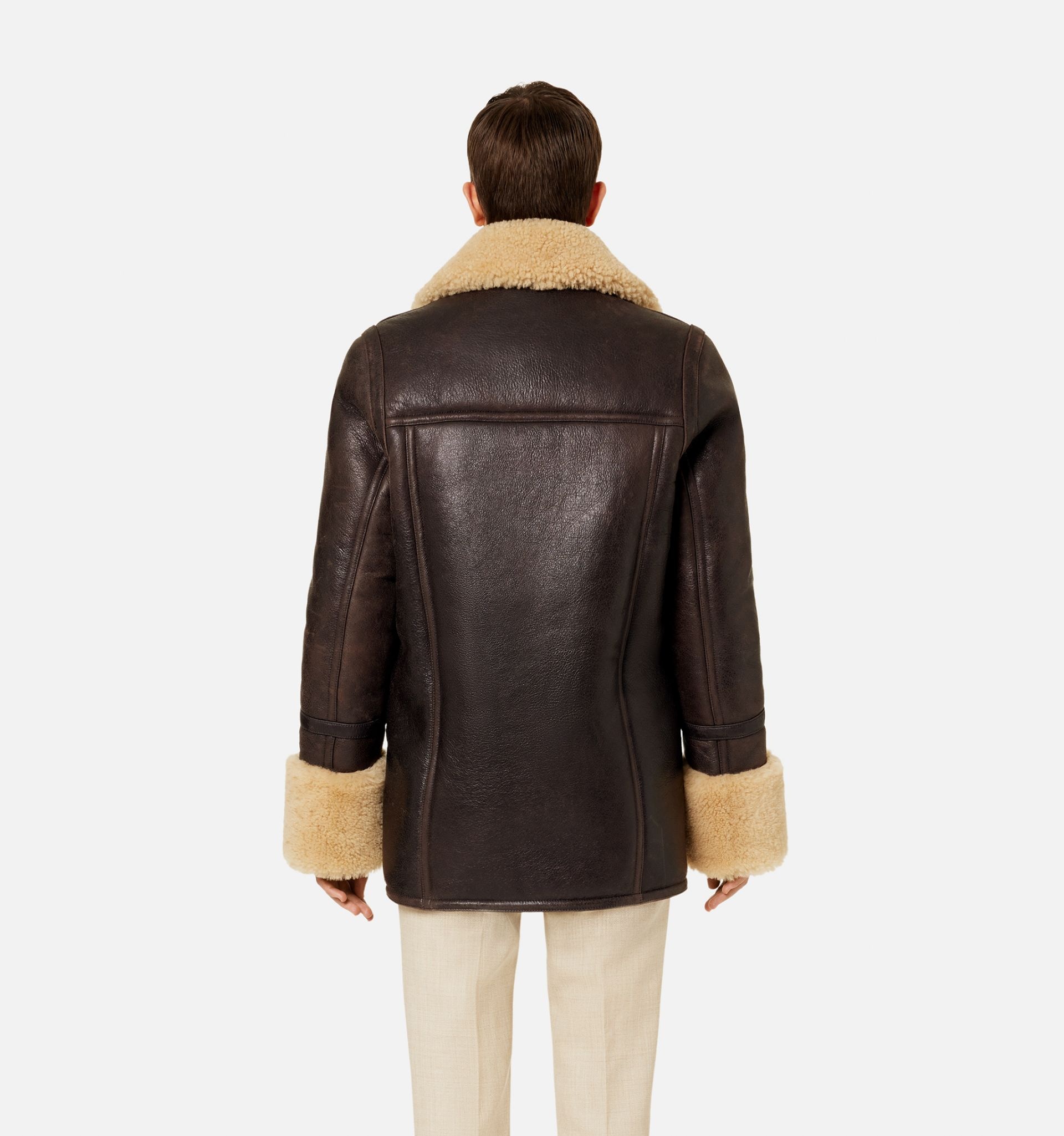 Shearling Buttoned Jacket - 6