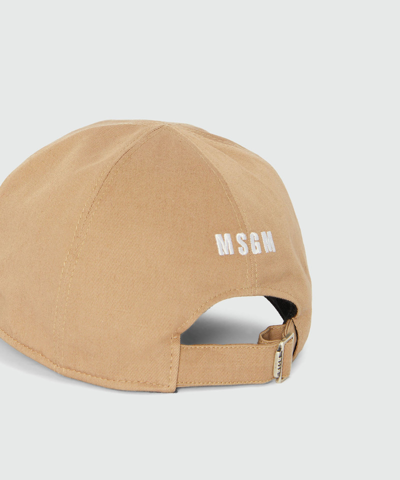MSGM Beige baseball cap with "TheMwave" embroidery outlook