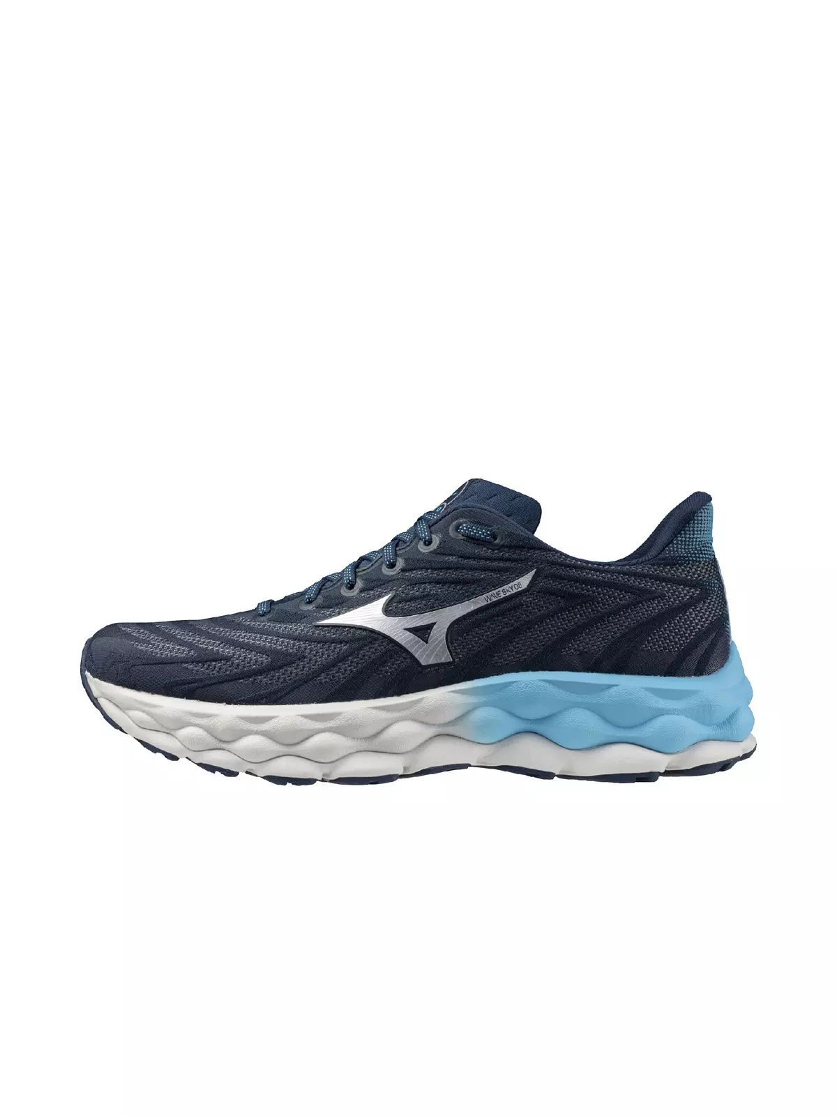 Wave Sky 8 "Blue Wing Teal/Silver" Men's Running Shoe - 2