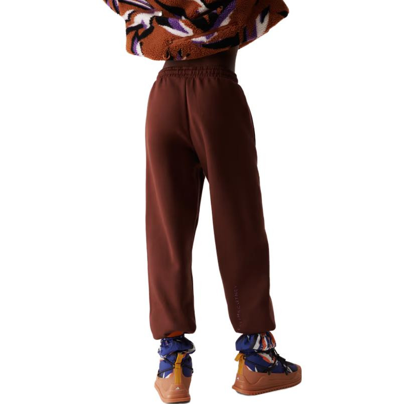 (WMNS) adidas By Stella McCartney Sweat Tracksuit Bottoms 'Burgundy' IJ0575 - 5