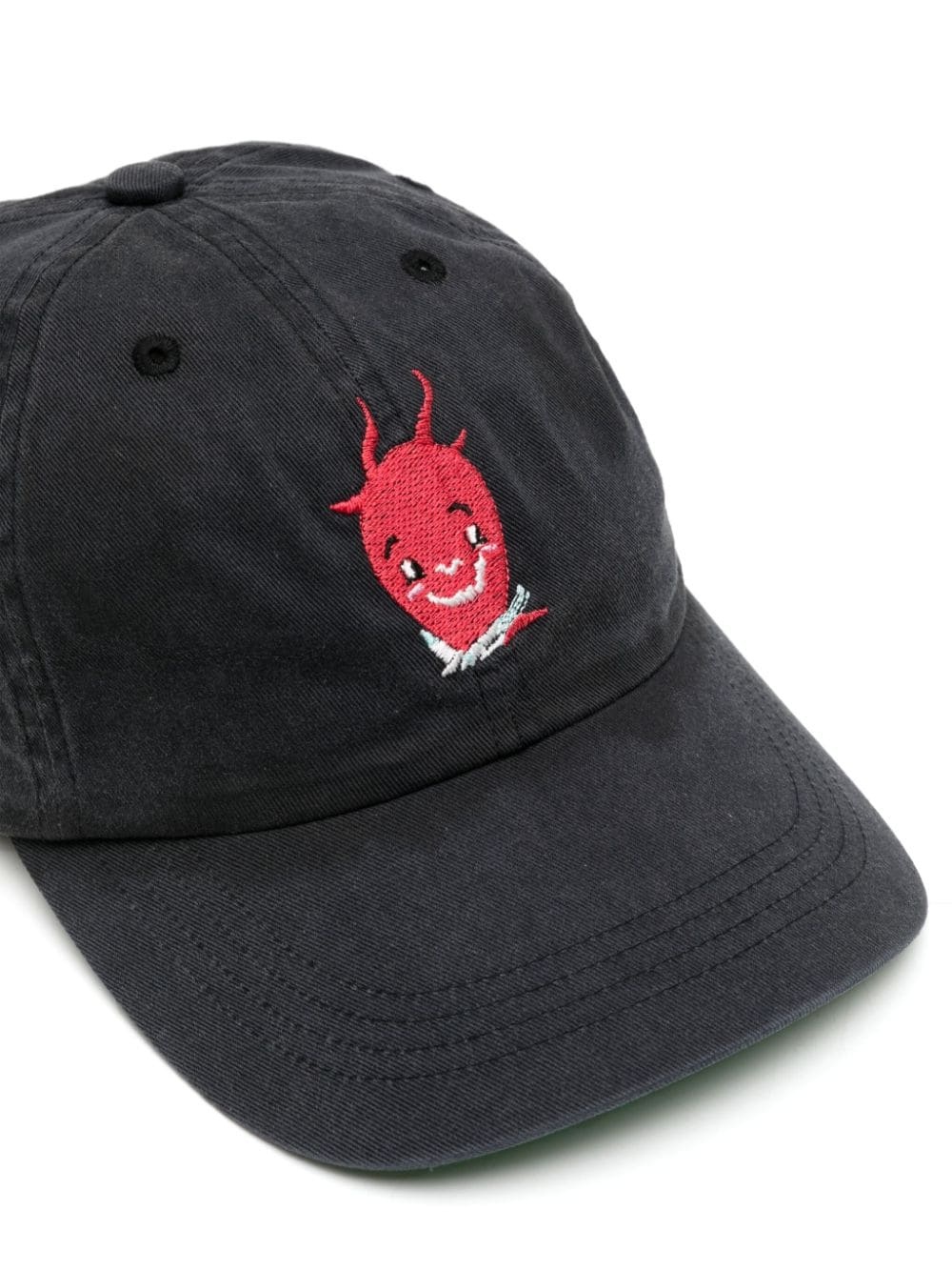 embroidery-motif cotton cap - 2