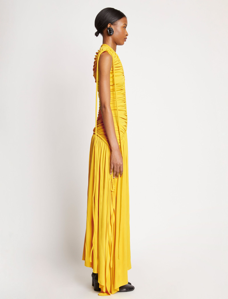 Viscose Jersey Sleeveless Ruched Dress 3
