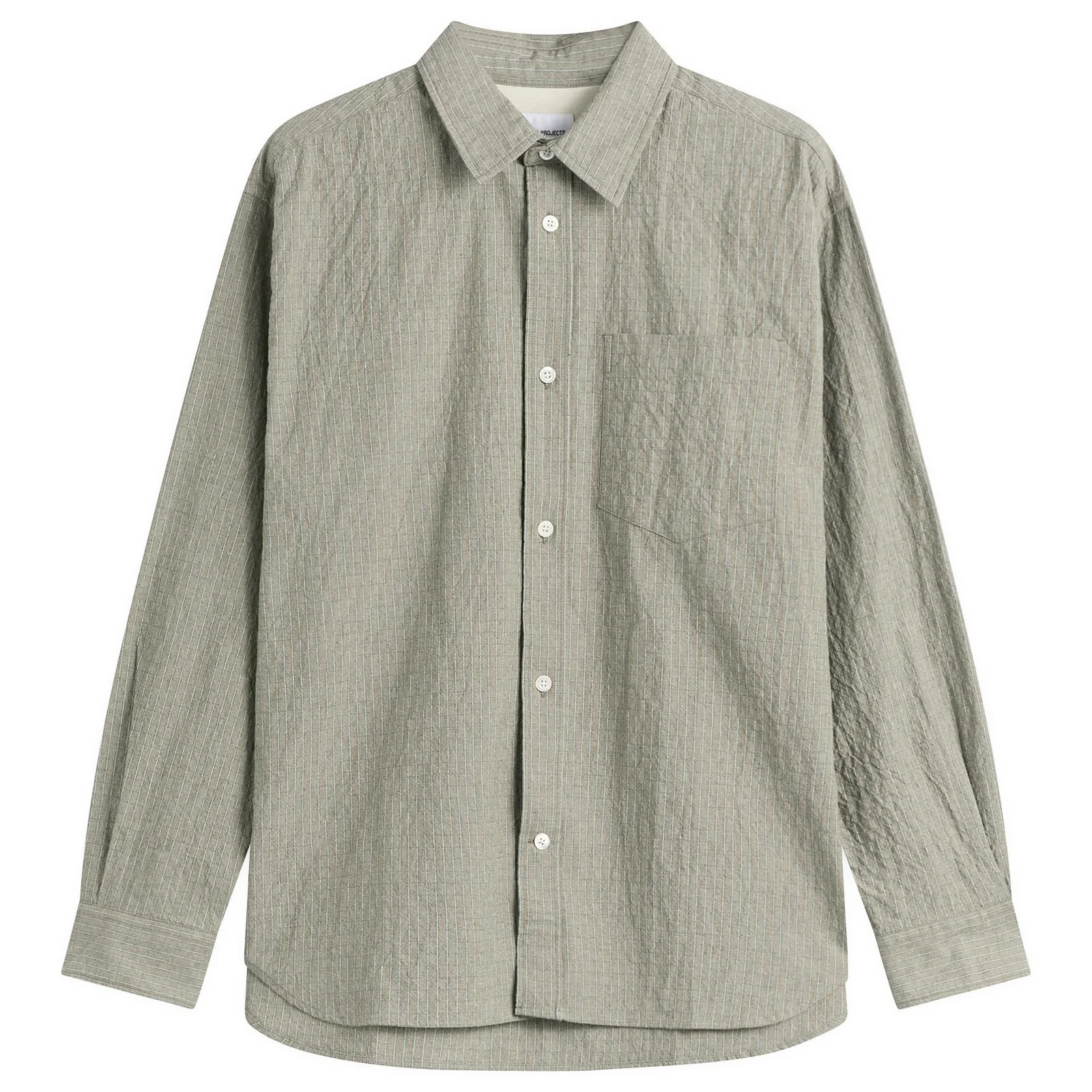 Norse Projects Falster Oversized Textured Stripe Shirt - 1