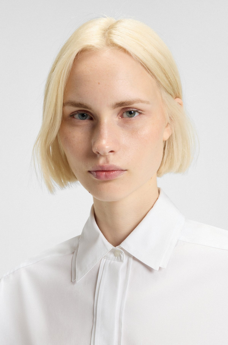 REGULAR-FIT BLOUSE WITH STACKED-LOGO BUTTON 4