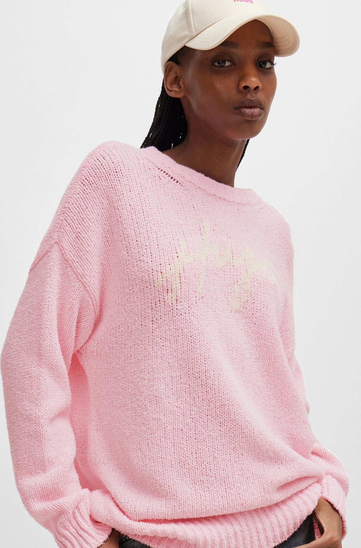 OVERSIZE-FIT SWEATER WITH HANDWRITTEN LOGO - 5