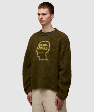 BRAIN DEAD Uni logo head knit sweatshirt outlook