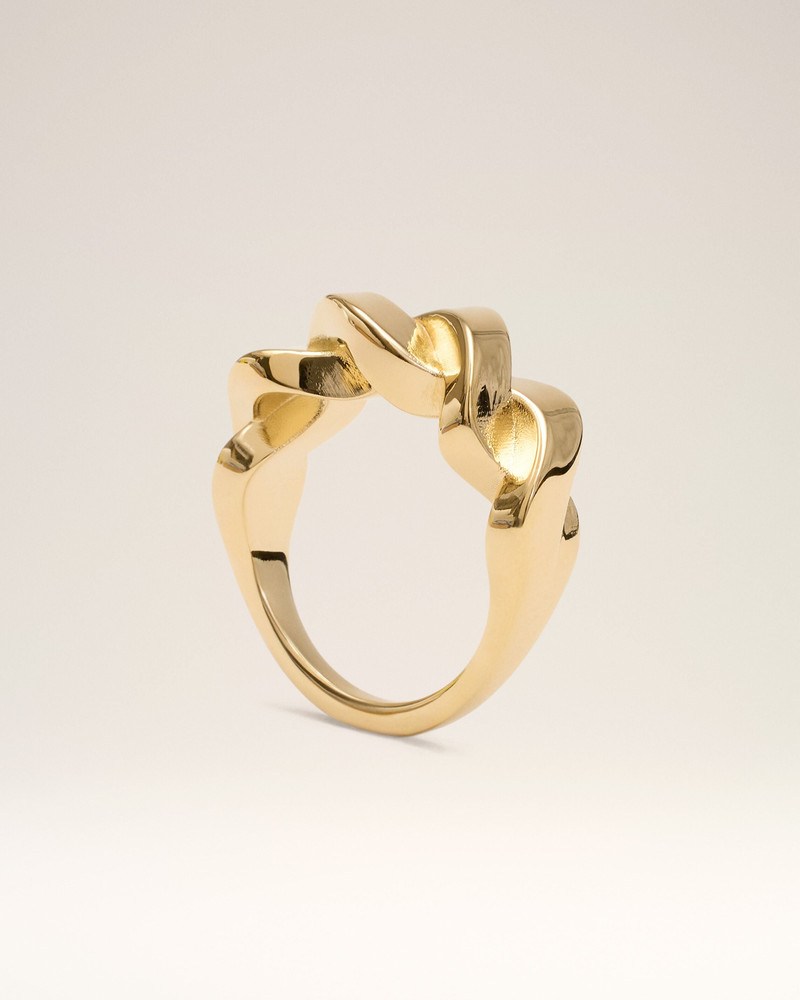 GOLD BRASS TRESSE RING 4