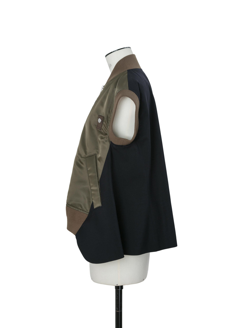 sacai Nylon Twill x Wool Suiting Vest outlook