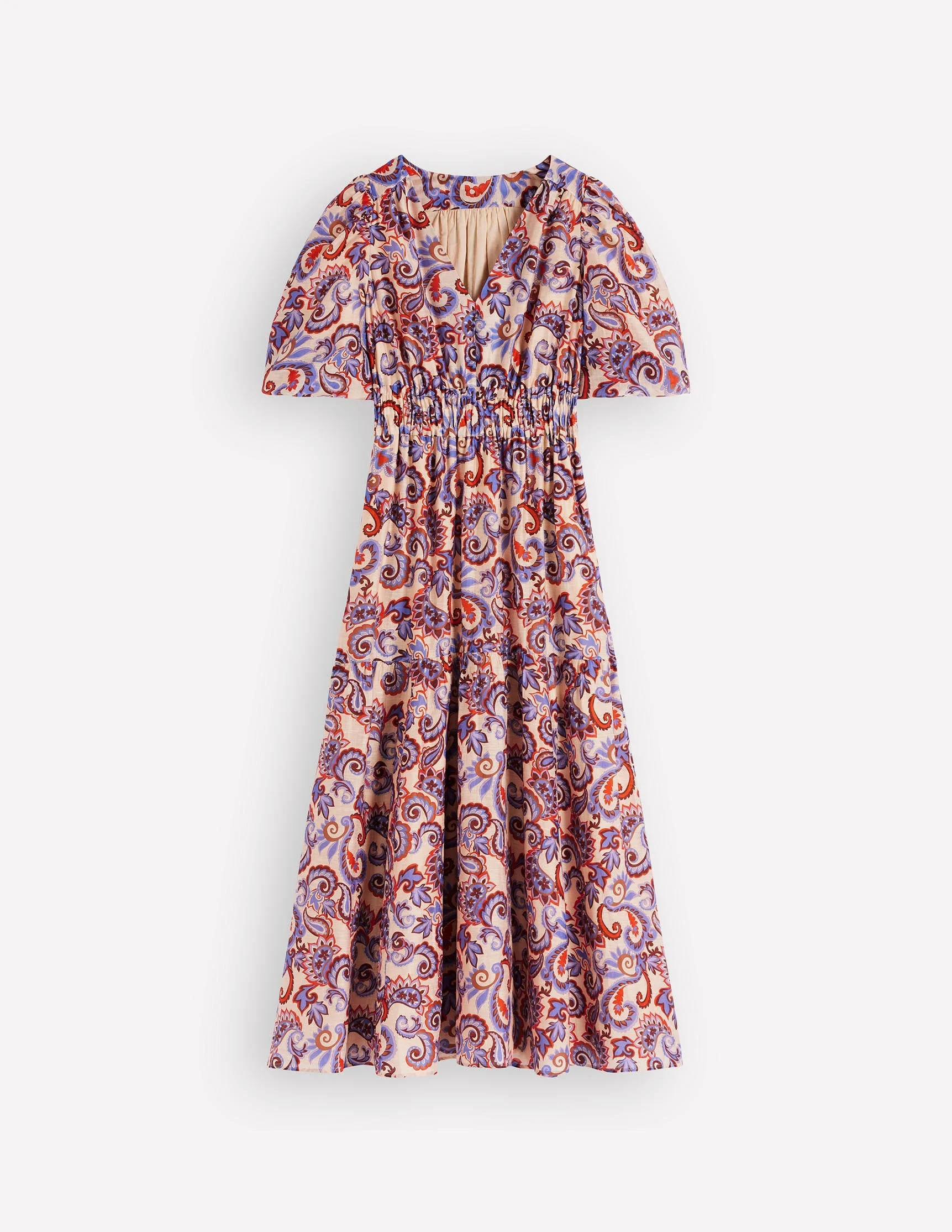 Irene Occasion Dress-Almond Milk, Paisley - 1