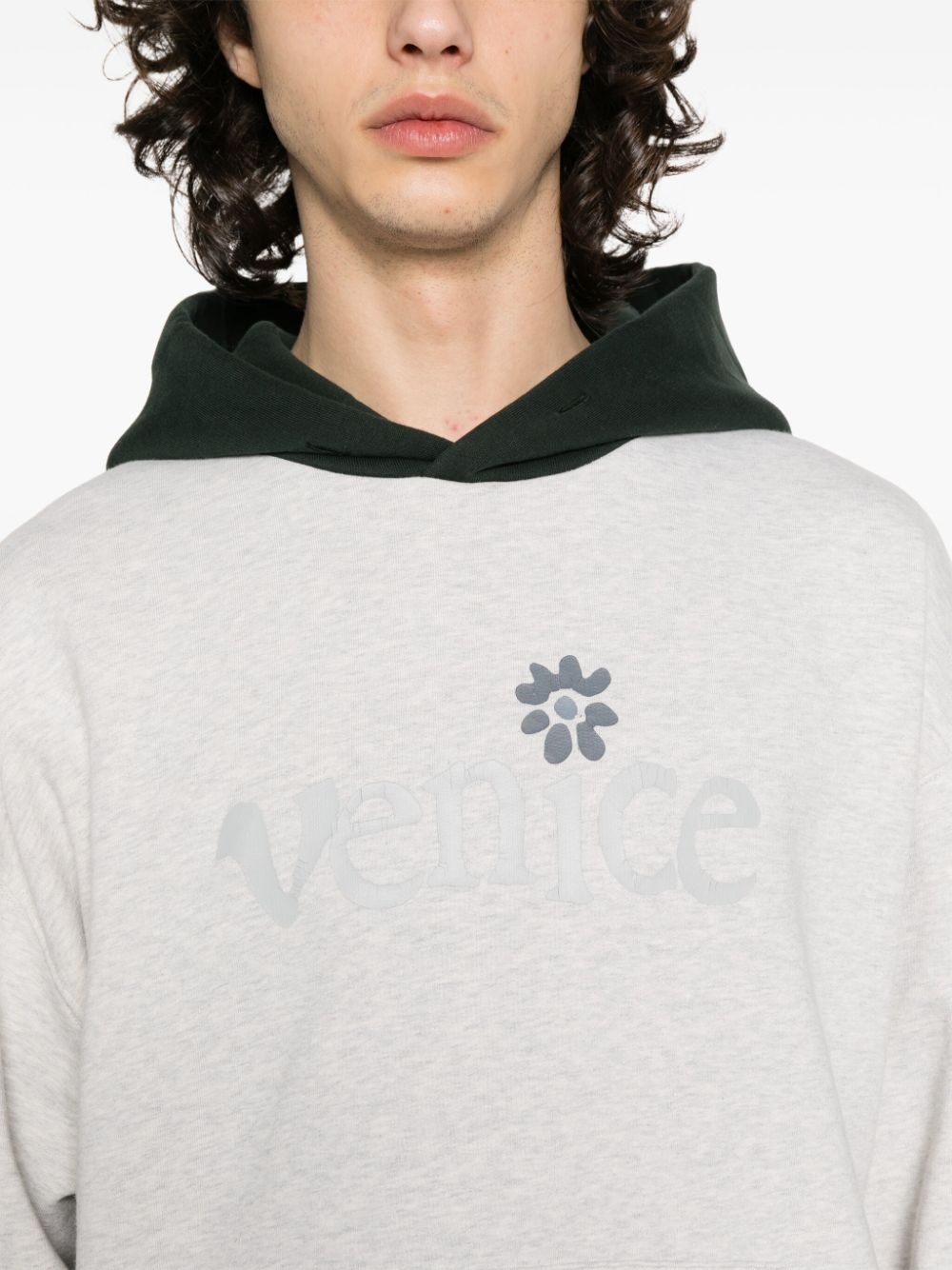 graphic-print cotton hoodie - 5