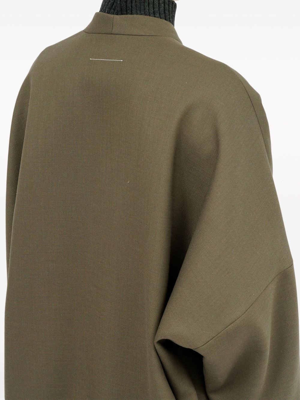 collarless single-breasted jacket - 7