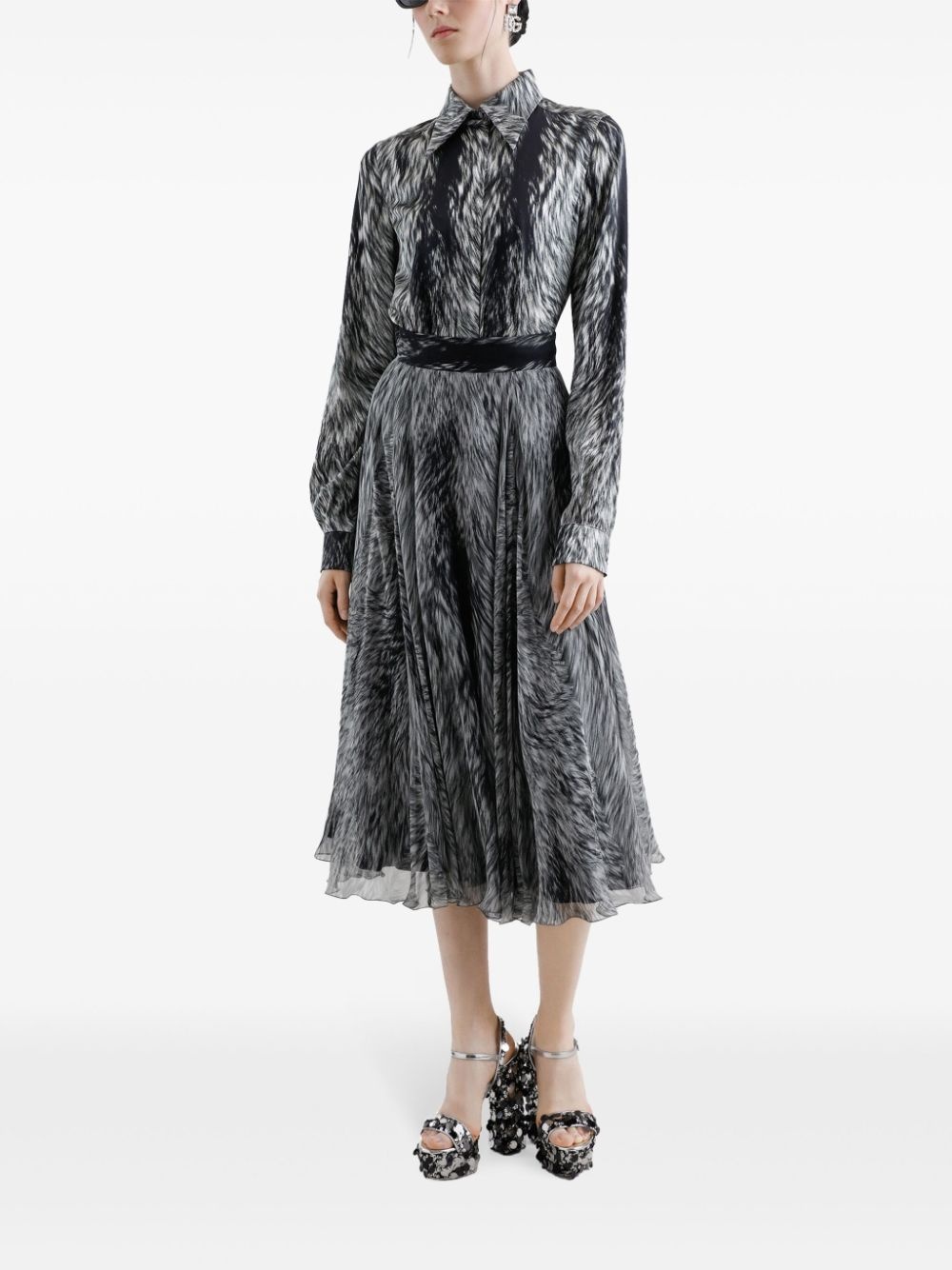graphic-print midi skirt - 2