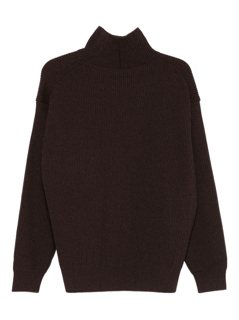 AURALEE ribb-knit turtleneck sweater outlook