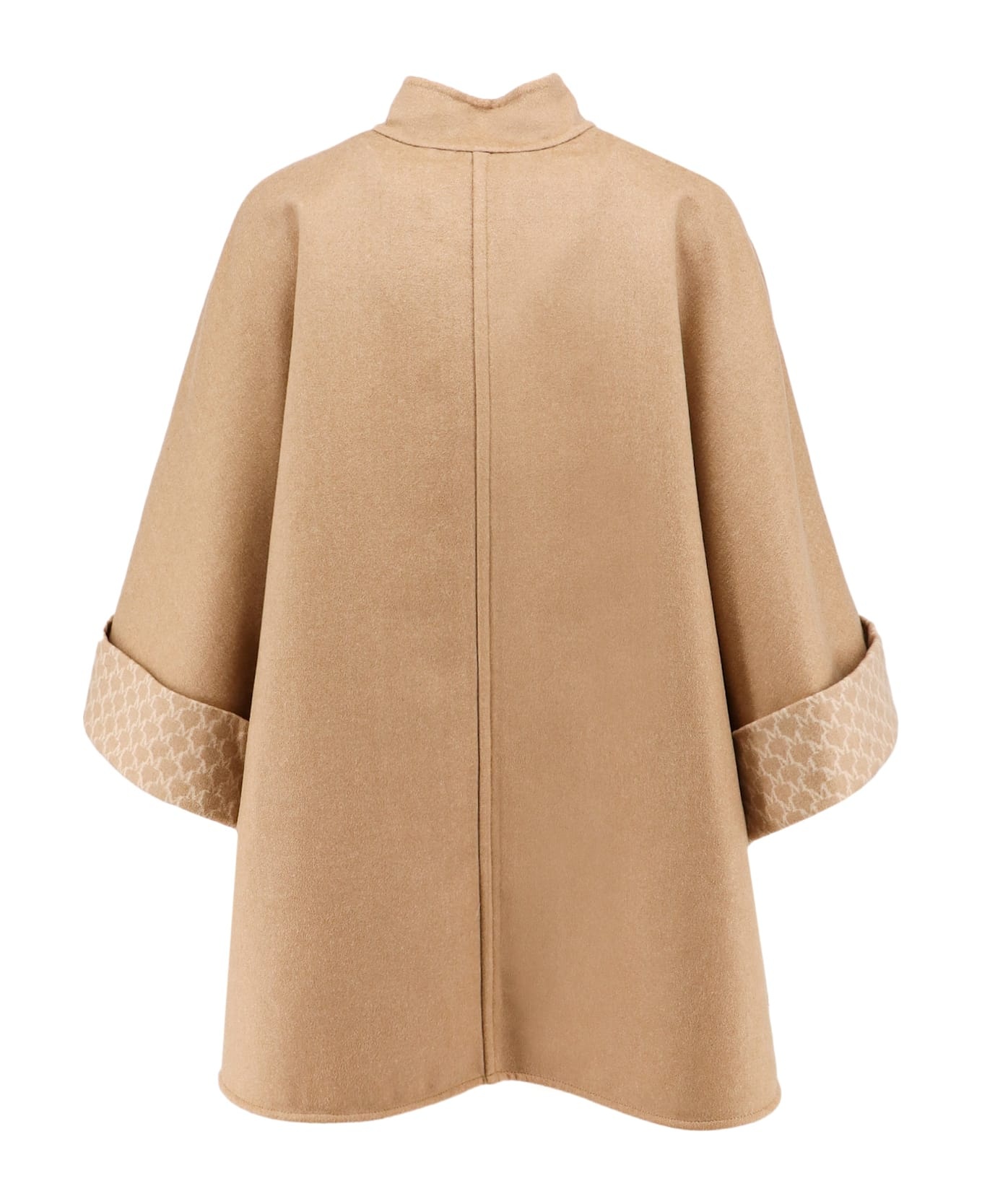 Virgin Wool And Cashmere Cape Wih Pockets On The Front - 2