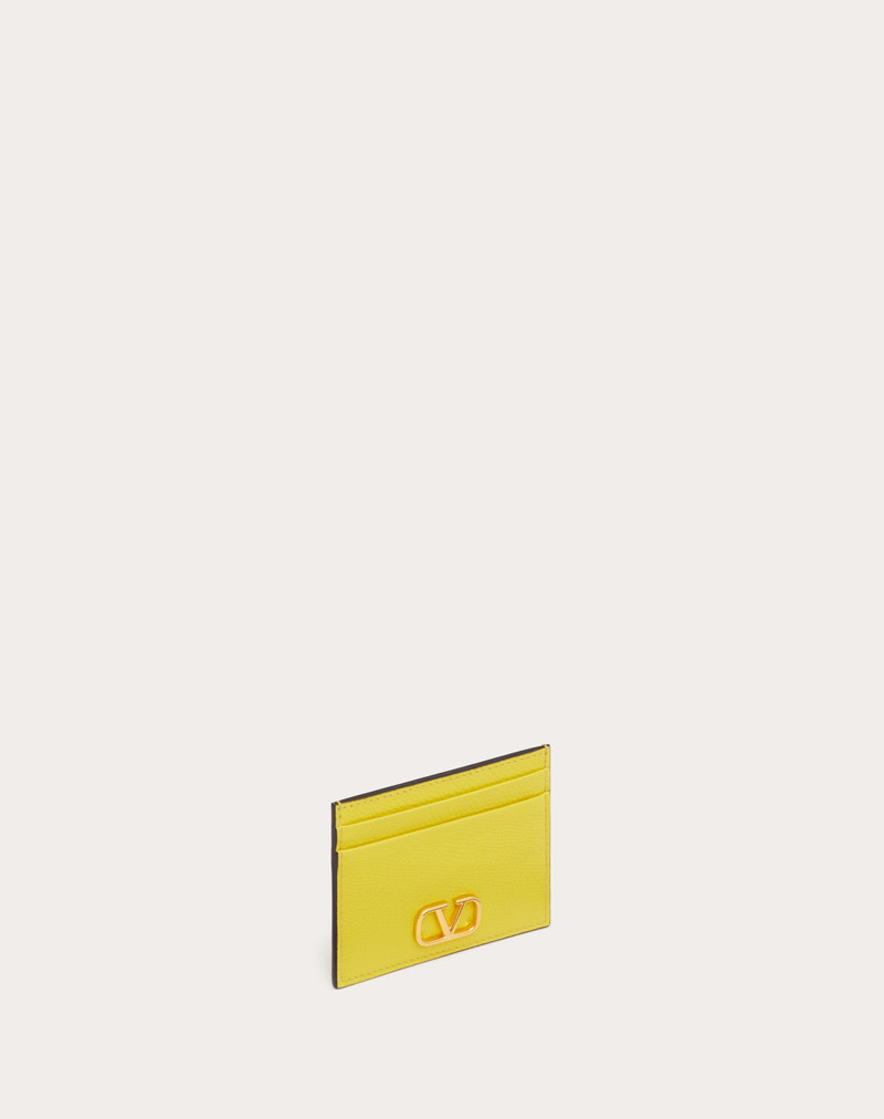 VLOGO SIGNATURE GRAINY CALFSKIN CARDHOLDER 4