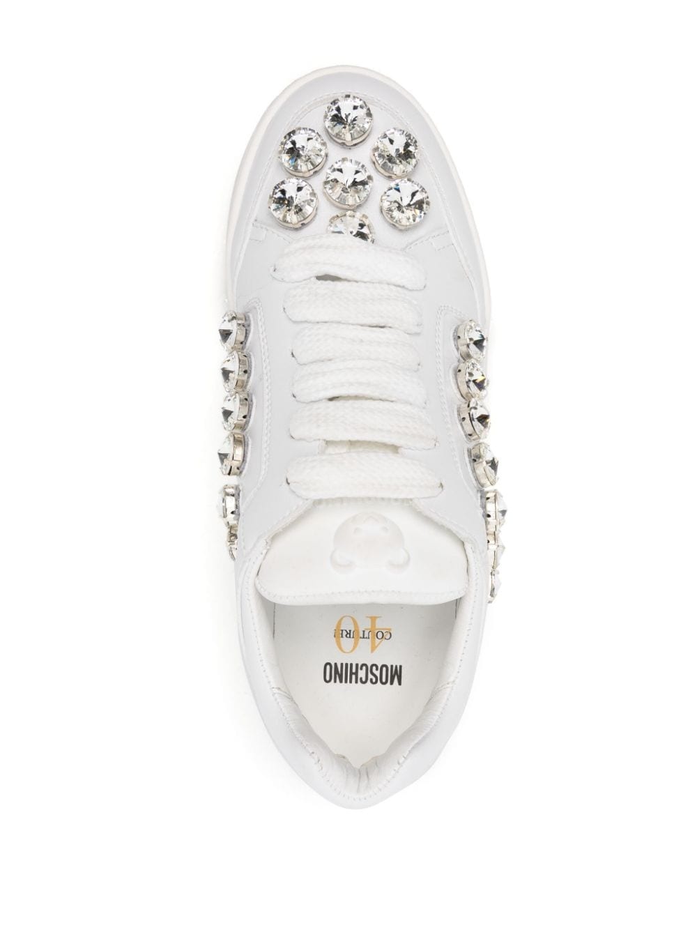 crystal-embellished panelled sneakers - 4