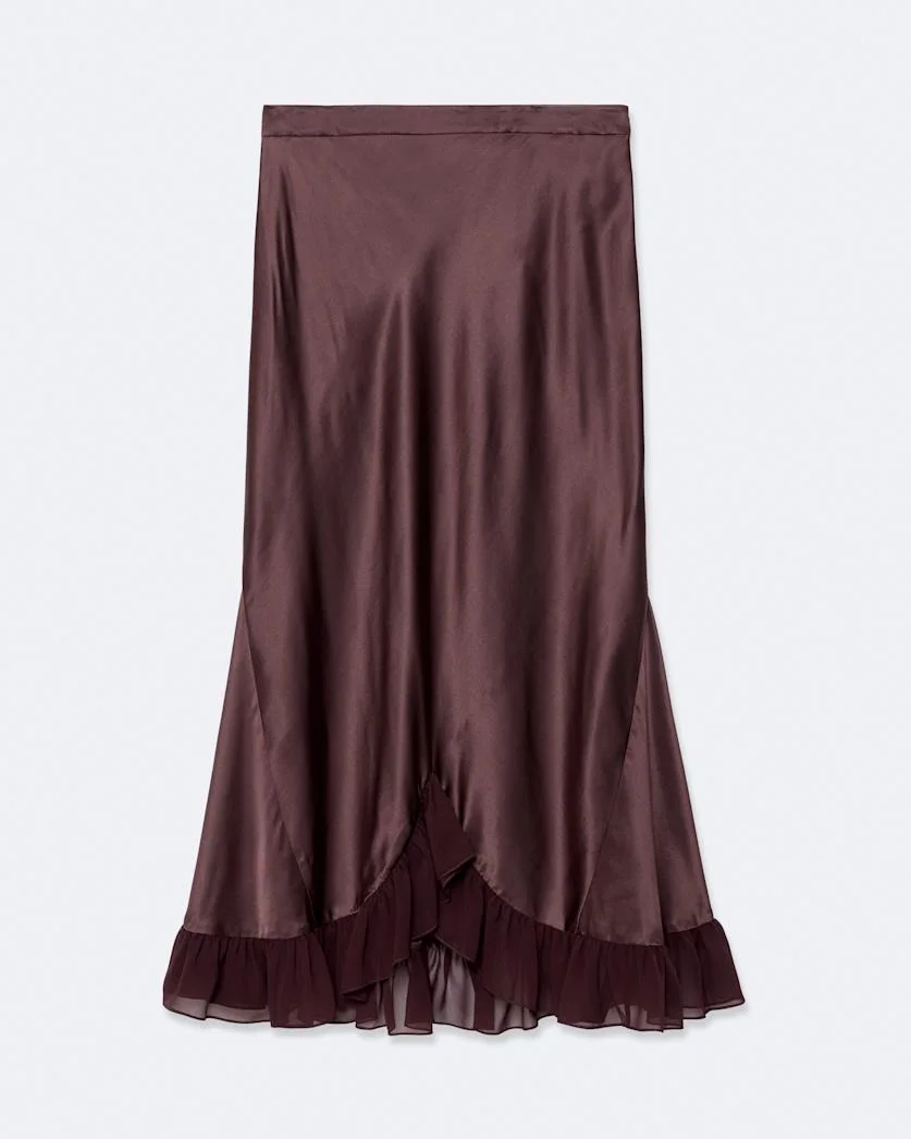 IRMA SILK-VISCOSE SKIRT - 1