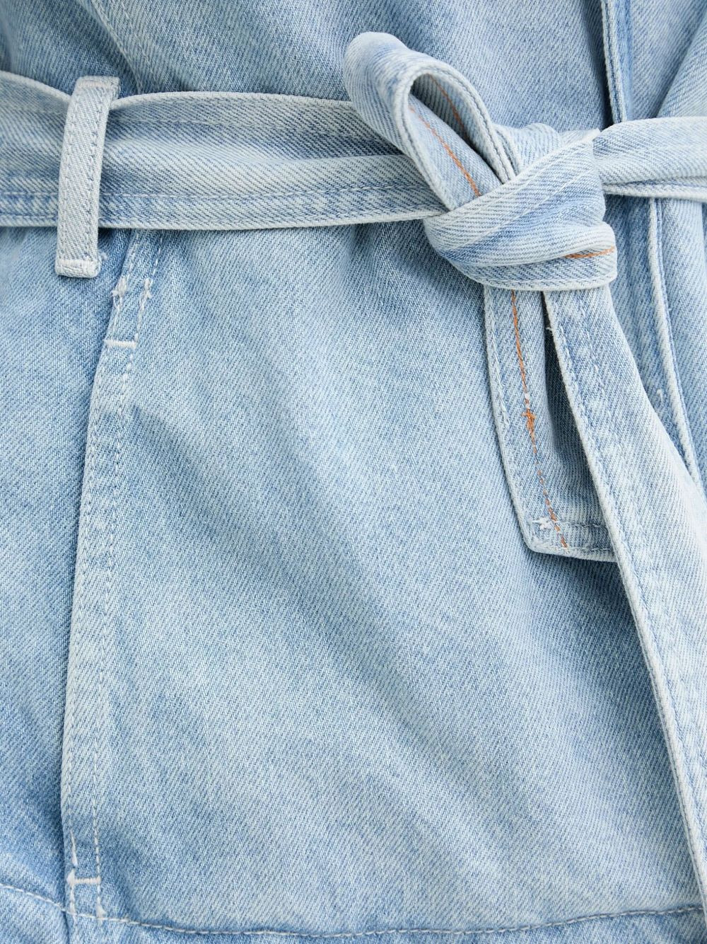 belted wrap denim jacket - 5