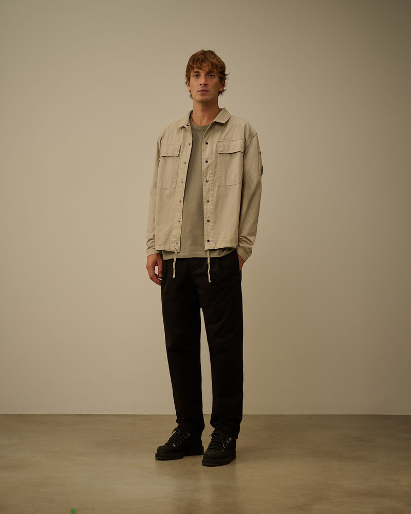 C.P. Company Microreps Peached Lens Button Overshirt outlook