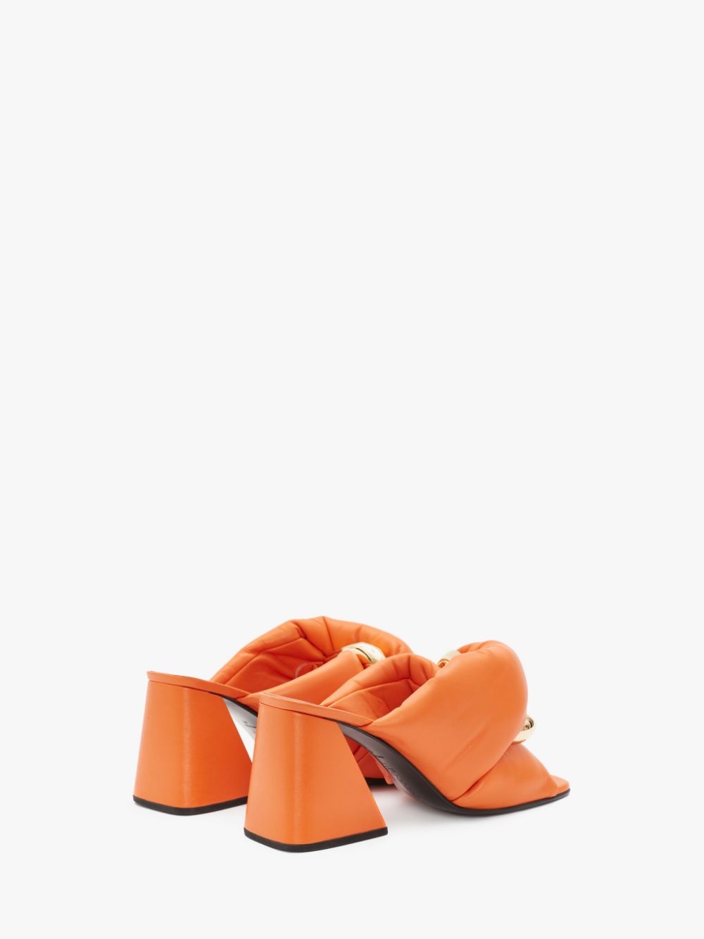 CHAIN TWIST LEATHER MULES - 4